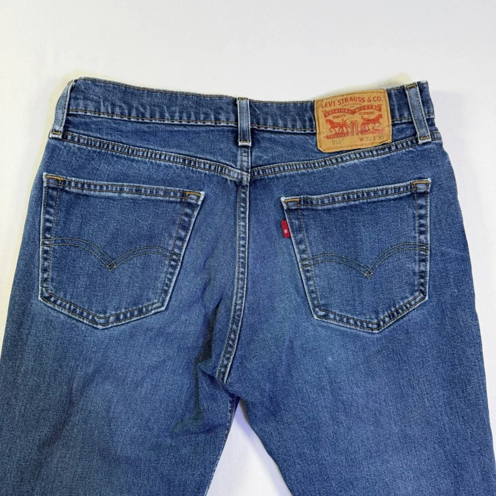 Levis‎ 511 Slim Fit Jeans Mens 32x37 Medium Wash Blue Denim Pants 04511-1786
